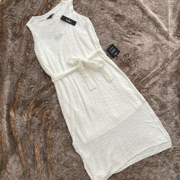 Lulus Dresses & Skirts - Lulu’s Serene Situation White Knit Sleeveless Midi Dress Size Medium NWT
